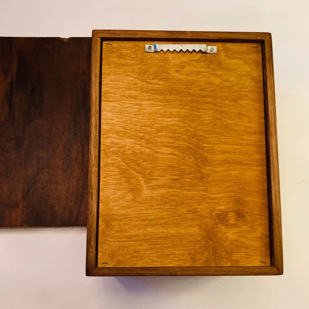 Vintage Rosewood shadow display boxes raised plinth felt backed interior